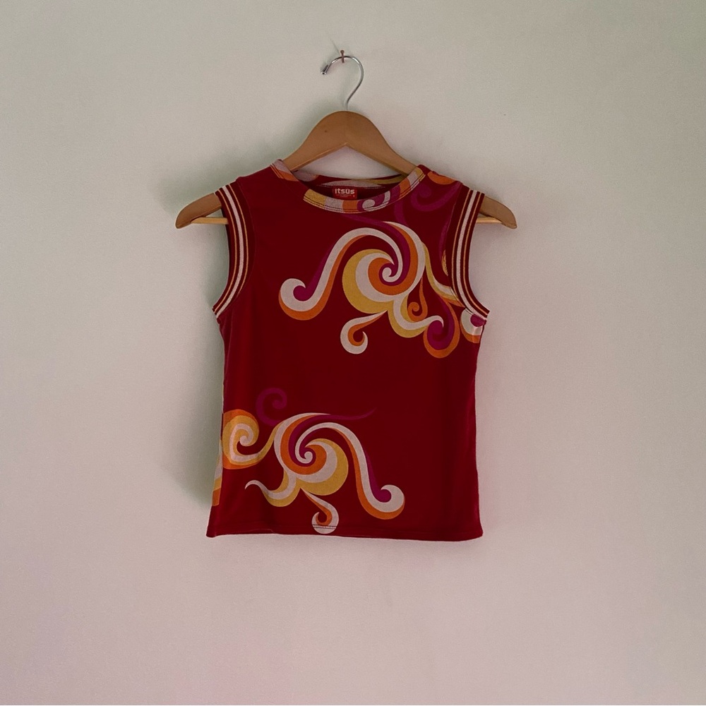 Red ITSUS Y2K Sleeveless T-Shirt